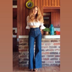 VINTAGE 70's FLARE "BRIGITTE" JEAN